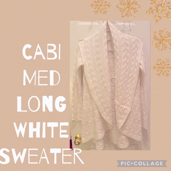 Pull Cabi Blanc à Capuche Manches Longues - Taille Small - Idéal Casual